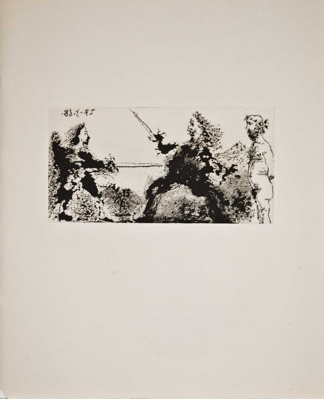 PABLO PICASSO, Duel, avec un Spectateur nu (Bloch 1597), 1968 (May 27, Mougins)
