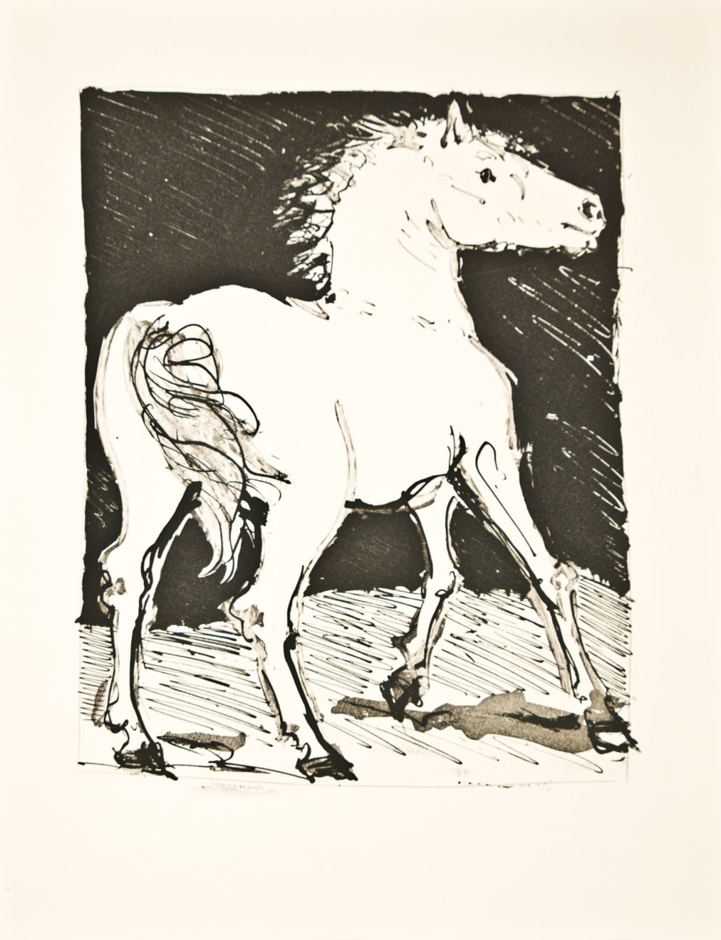 PABLO PICASSO, Le Chval (Le Cheval) (The Horse) (Bloch 328), Paris (1936)