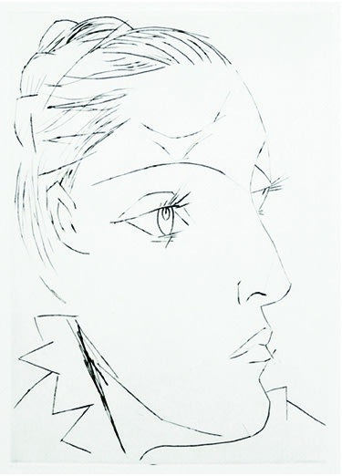 PABLO PICASSO, Portrait de Dora Maar au Chignon.II (Bloch 292), 1936 (October, Paris)