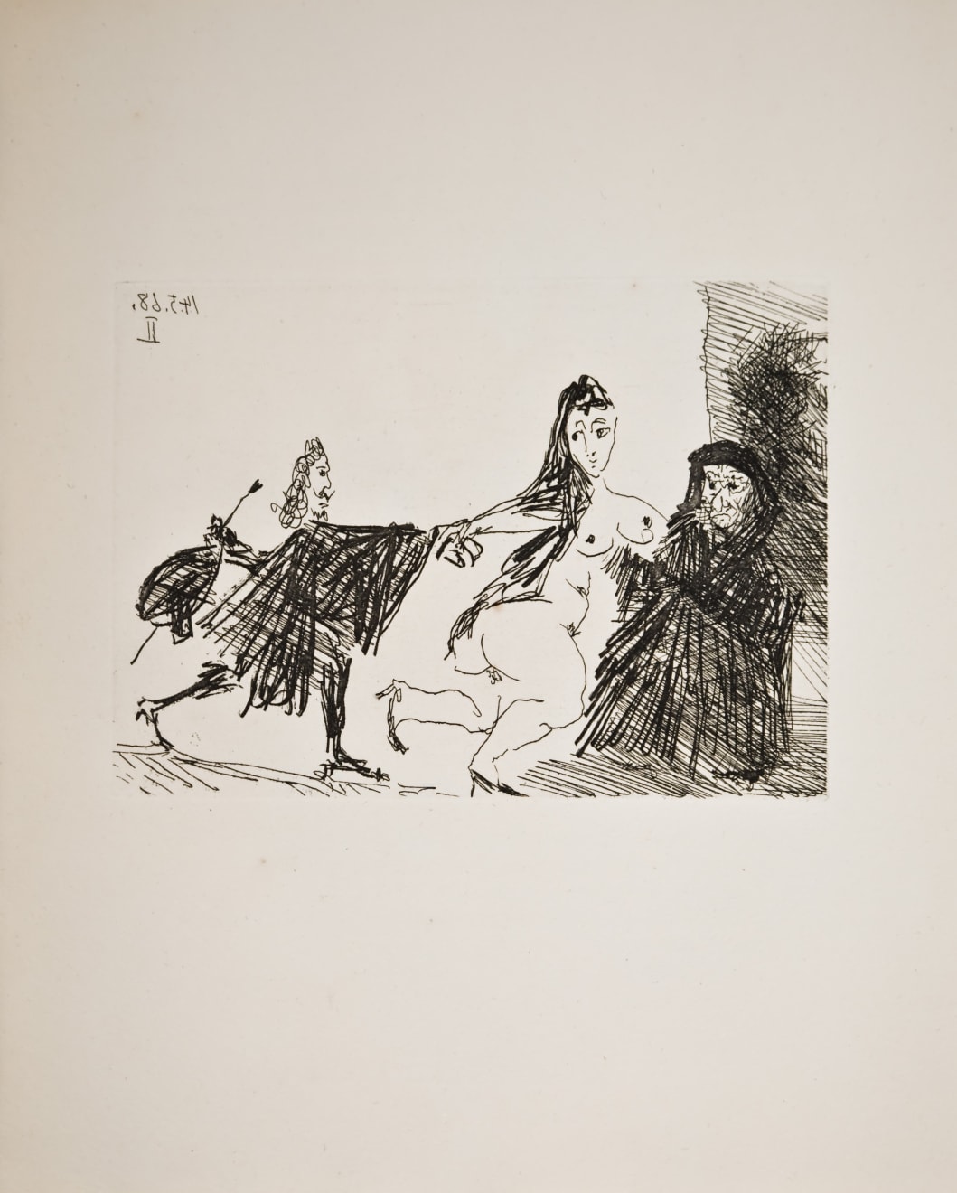PABLO PICASSO, La Célestine en action: Le Pigeon (Bloch 1564), 1968 (May 14.II, Mougins)