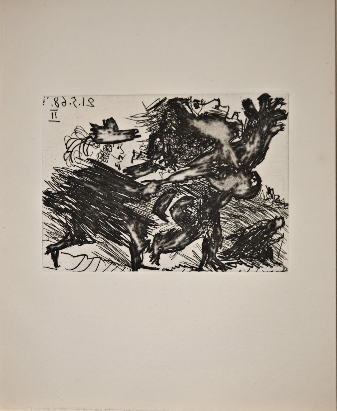 PABLO PICASSO, La Célestine. Fuite (Bloch 1582), 1968 (May 21.II, Mougins)