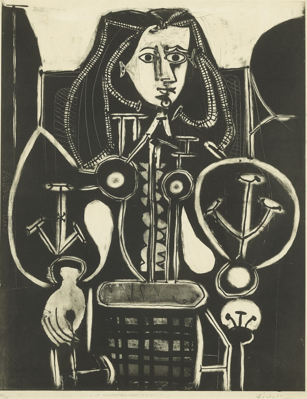 PABLO PICASSO, Femme Au Fauteuil No 4 (d'aprés le violet) (Bloch 588), 1949 (January 3)