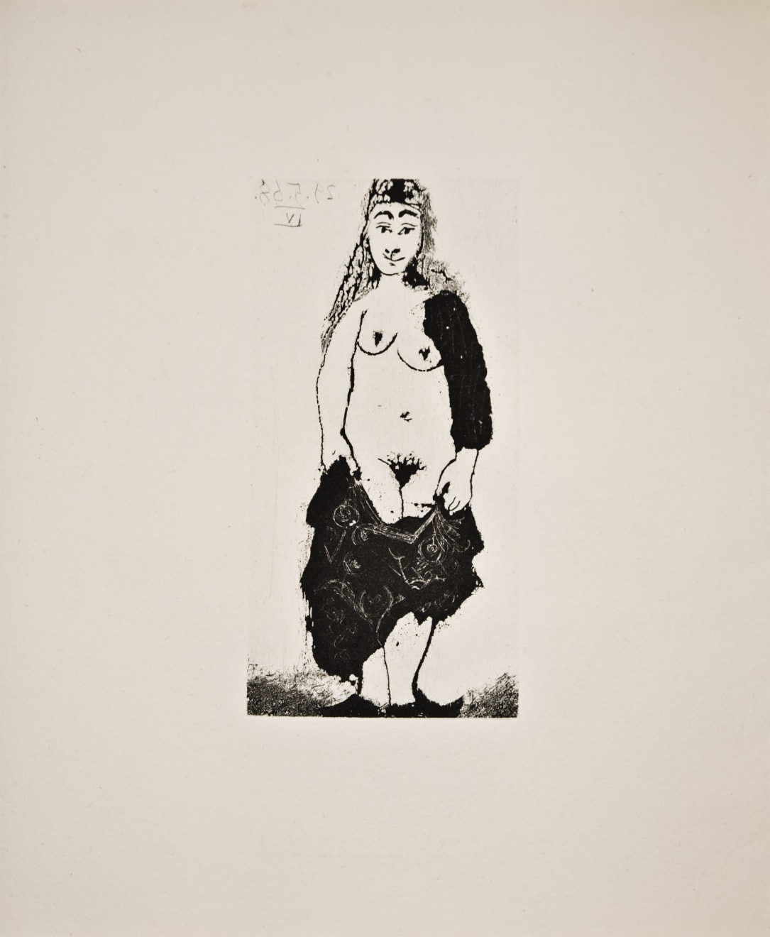 PABLO PICASSO, Maja à la Robe déchirée (Bloch 1607), 1968 (May 29.IV, Mougins)