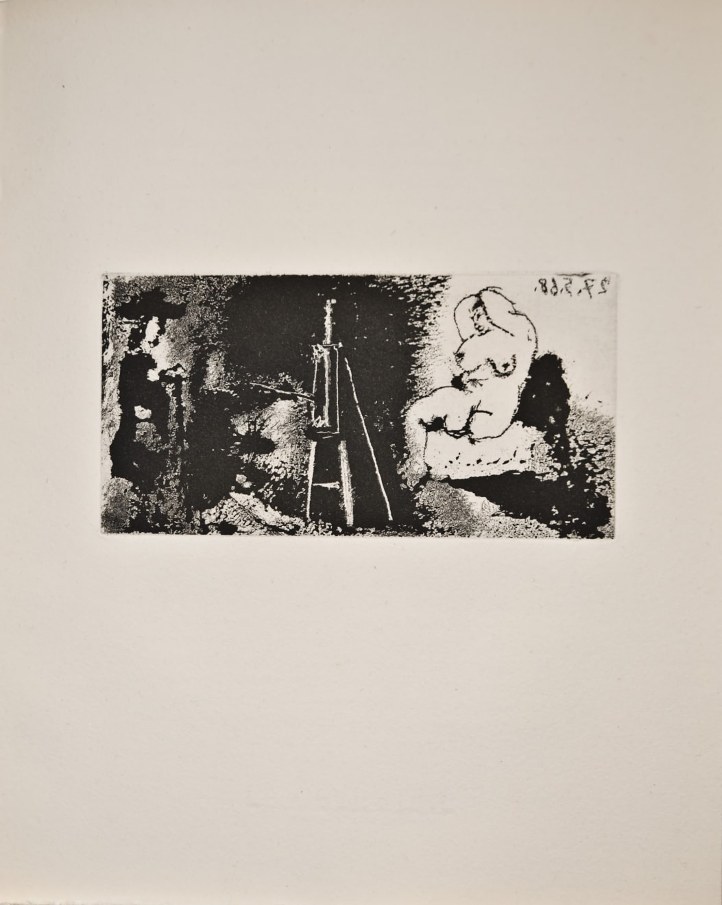PABLO PICASSO, Peintre, Modèle et Visiteur (Bloch 1596), 1968 (May 27, Mougins)
