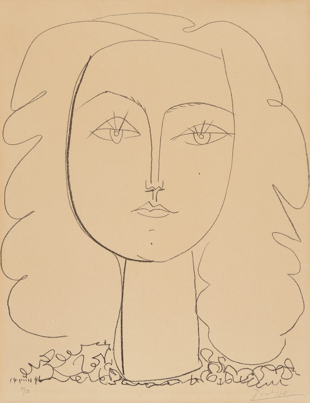 PABLO PICASSO, Françoise (Bloch 396), 1946