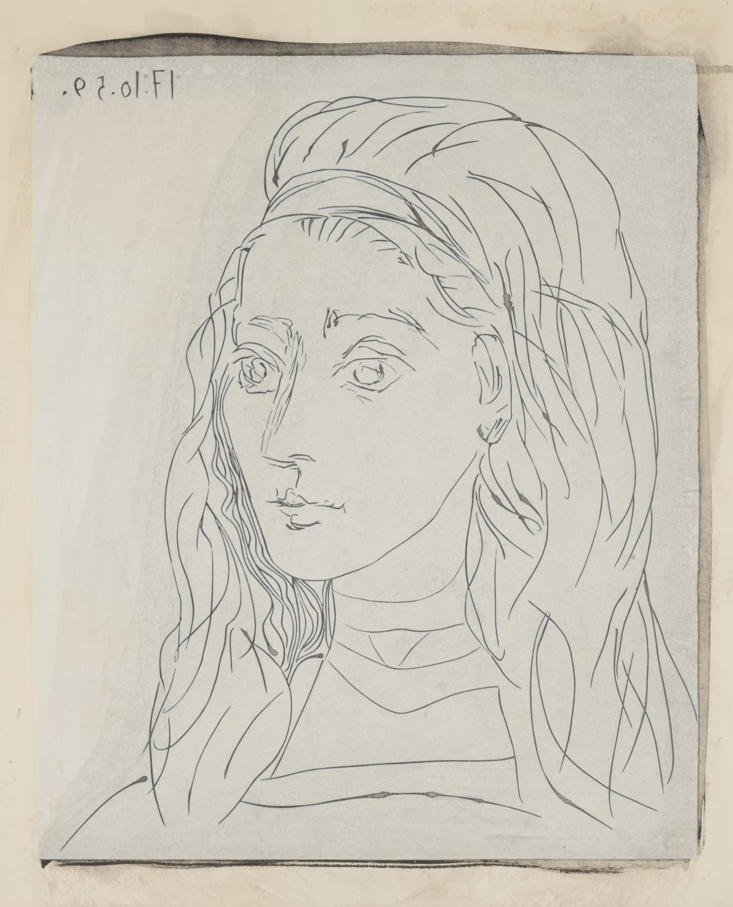 PABLO PICASSO, Portrait de Jacqueline (Baer 1245), 1963