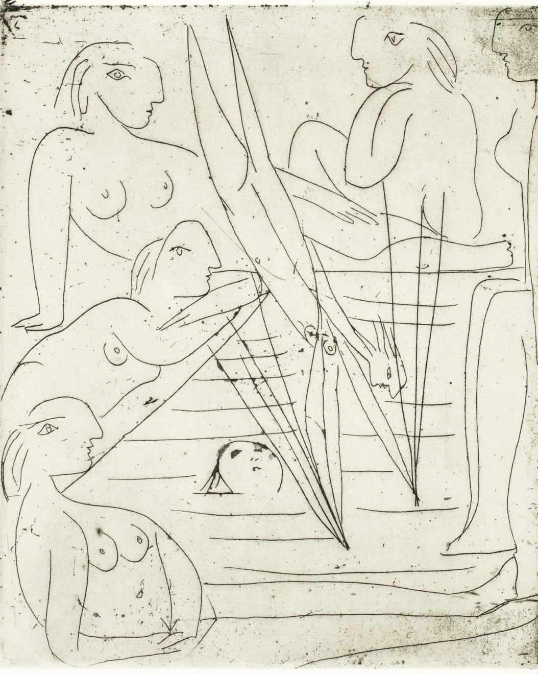 PABLO PICASSO, La Baignade (Bloch 242), 1932