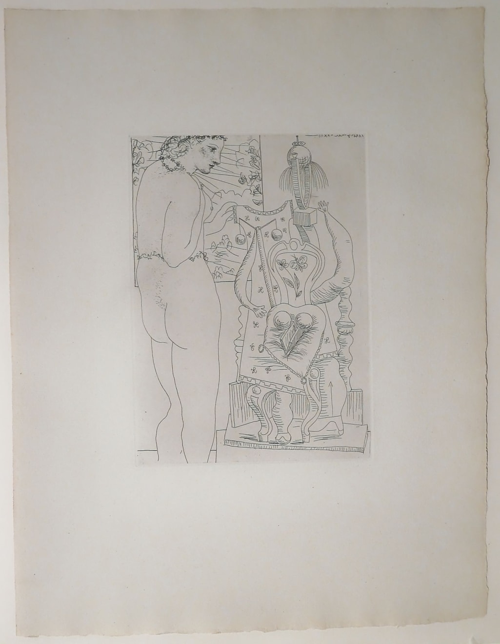 PABLO PICASSO, Marie-Thérèse considérant son Effigie surréaliste sculptée (Bloch 187), 1933 (May 4, Paris)
