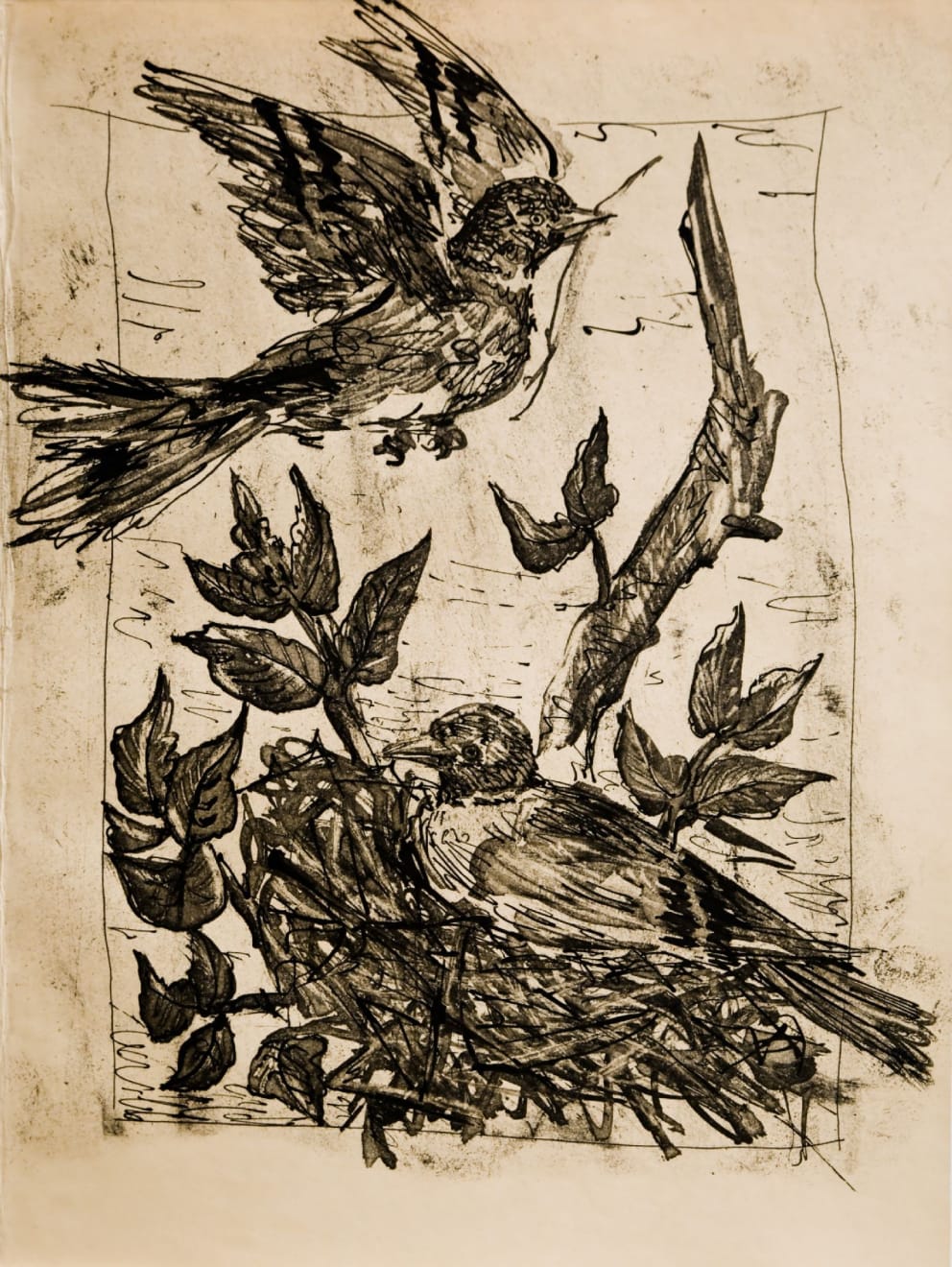 PABLO PICASSO, Le Chardoneret (Le chardonneret) (The Goldfinch) (Bloch 348), 1936 (Paris)