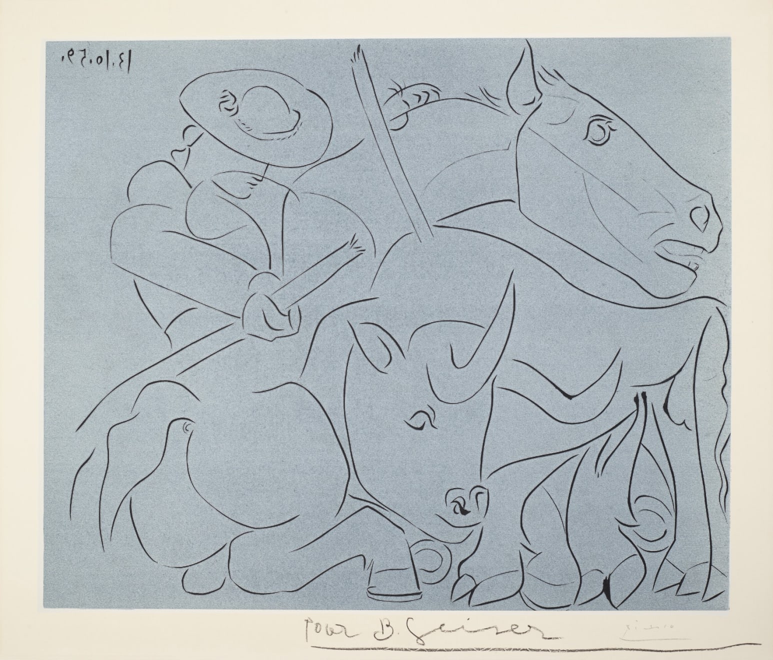 PABLO PICASSO, La Pique Cassée (Bloch 921), 1959