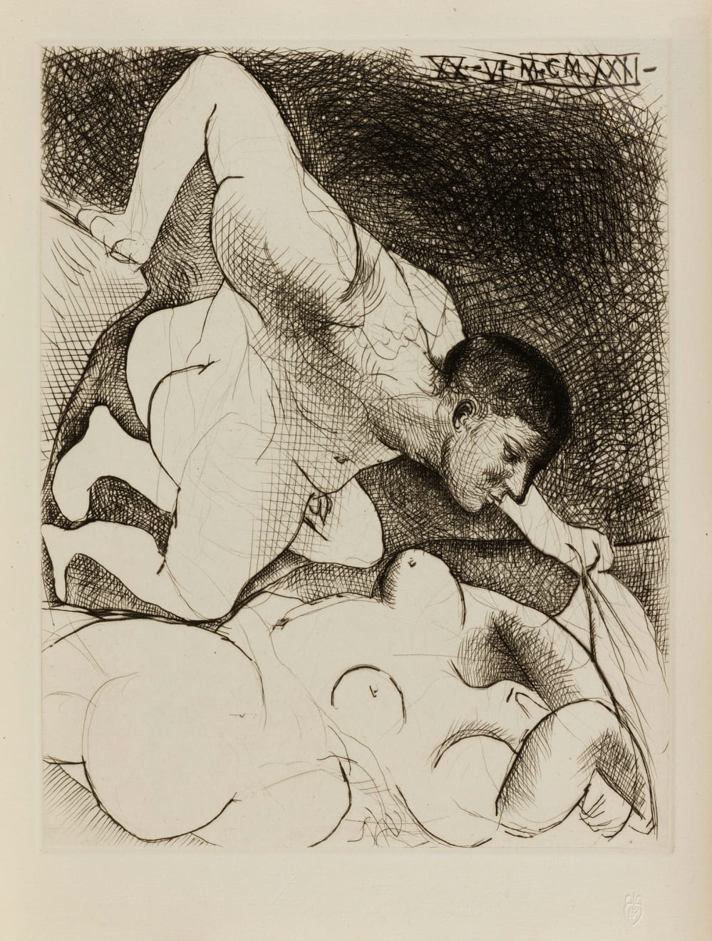 PABLO PICASSO, Homme dévoilant une femme (B0138), 1931