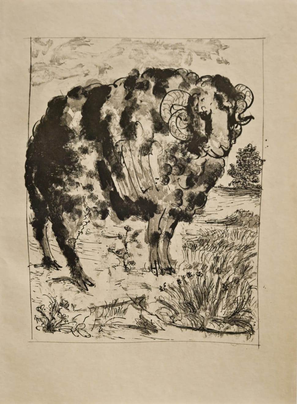PABLO PICASSO, Le Belier (The Ram) (Bloch 332), 1936(Paris)