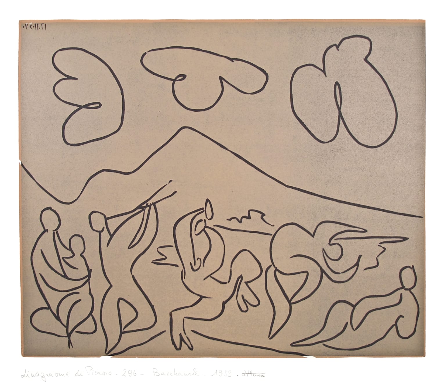 PABLO PICASSO, Bacchanale (Bloch 927), 1959 (November 17, Cannes)