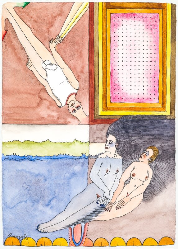 Jim Amaral Entre Comillas Series, 2000-2003 Watercolor and ink on paper