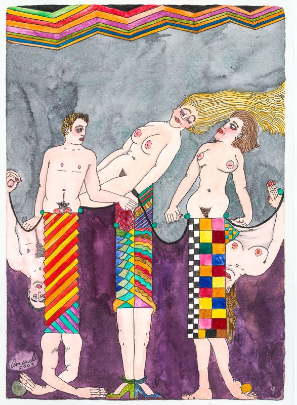 Jim Amaral Entre comillas Series, 2000-2003 Watercolor and ink on paper