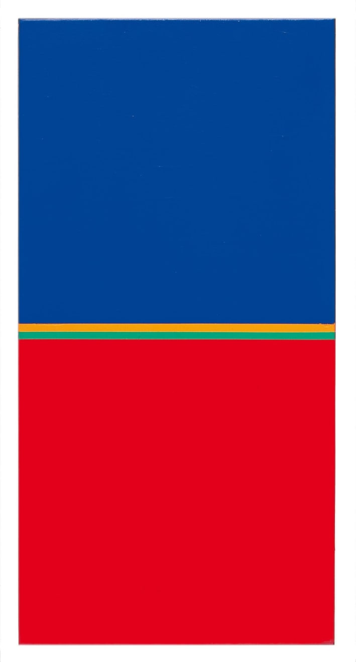 Konzentration zu komplementar farben, 1972, olio su tela, cm 80x40