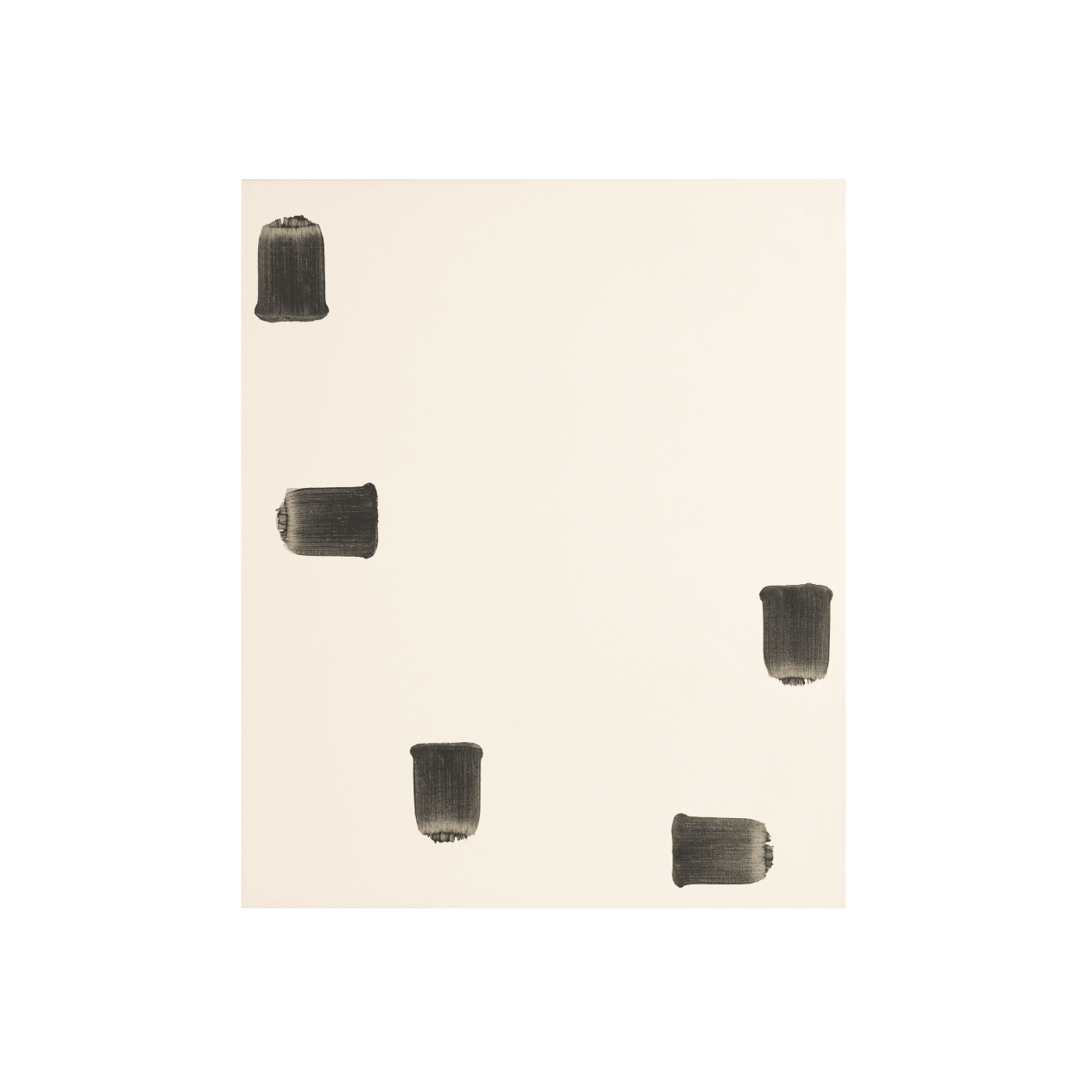 Lee Ufan, Correspondance, 1994, cm 120x100, oil and mineral pigments on canvas