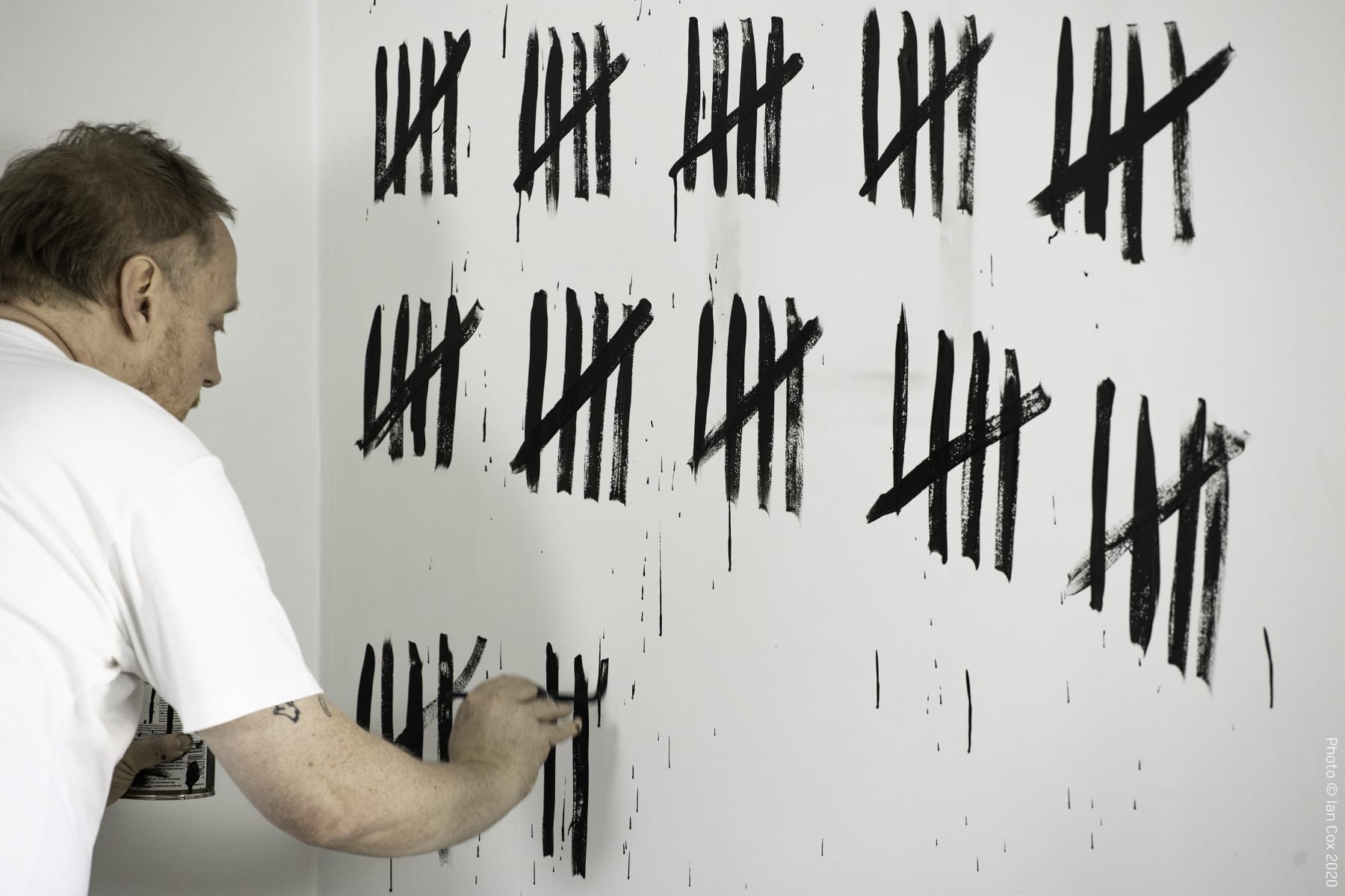 David Bray preparing for disCONNECT (2020). Photo: Ian Cox.