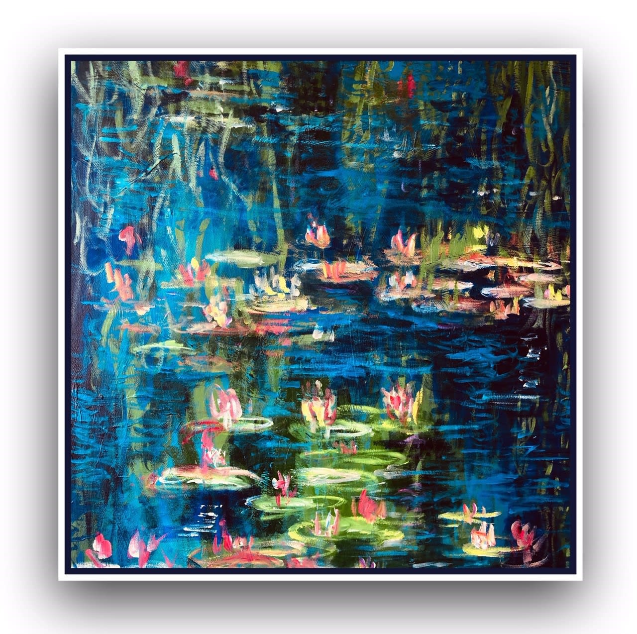 Shabs Beigh, Lilies In Blue - Original, 2020