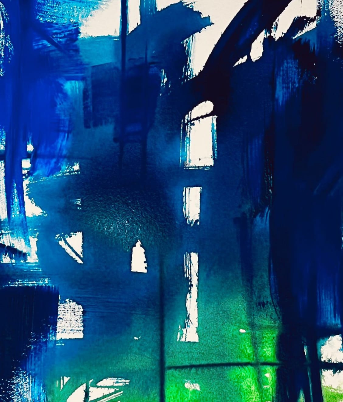 Earth: Blue and green abstract by Shabs Beigh