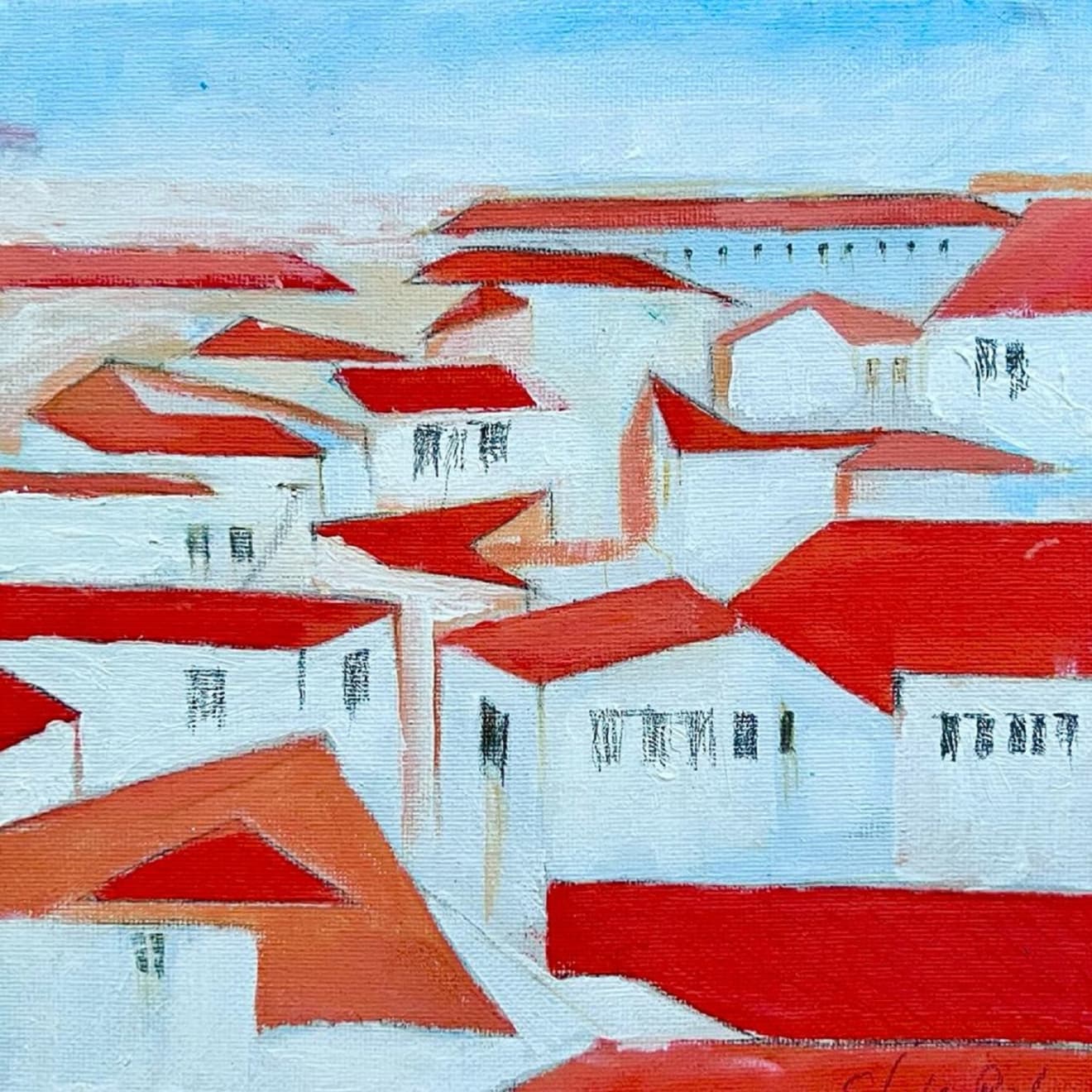 Shabs Beigh, Red Rooftops, 2022