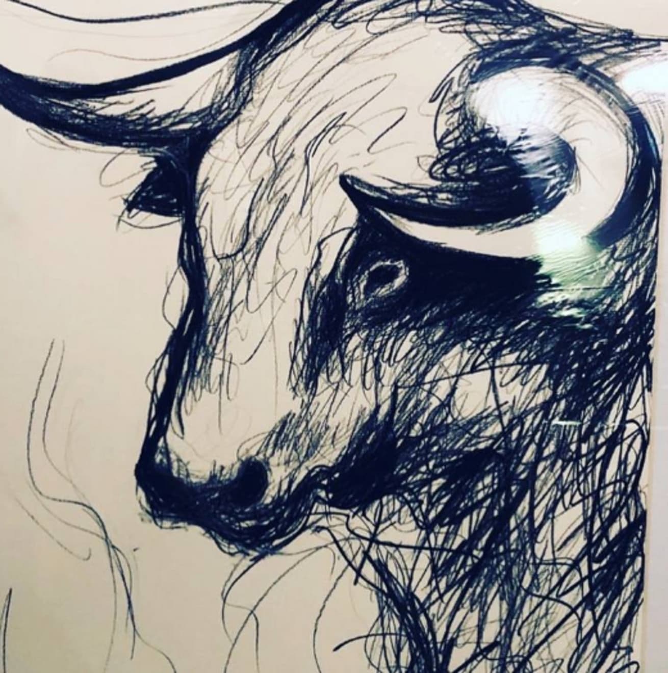 Shabs Beigh, White Bull - Limited Edition Print, 2019