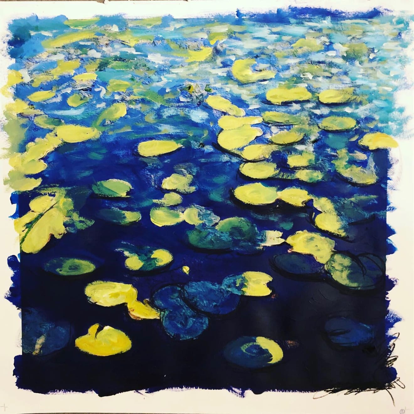 Shabs Beigh , Monet's Pond (Autumn) 2 - Limited Edition Print, 2019