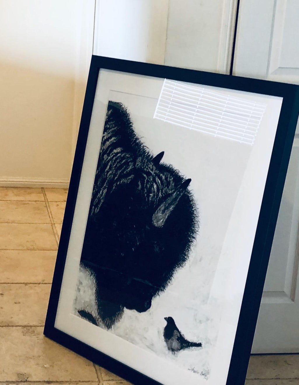 Shabs Beigh, Bison And A Magpie, 2019