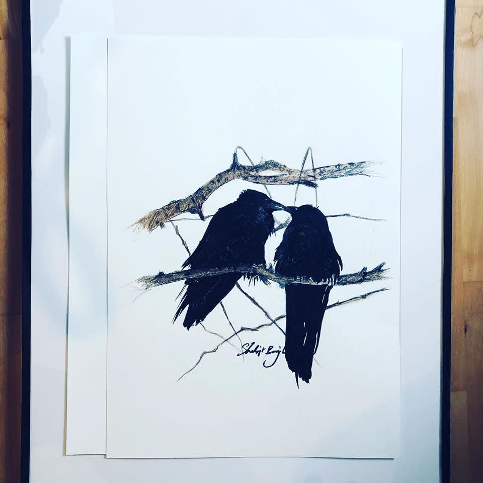 Shabs Beigh, The Raven Couple, 2020