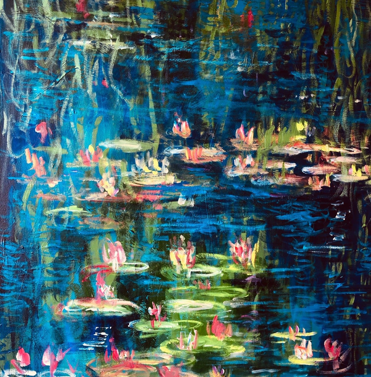Shabs Beigh, Lilies In Blue - Original, 2020
