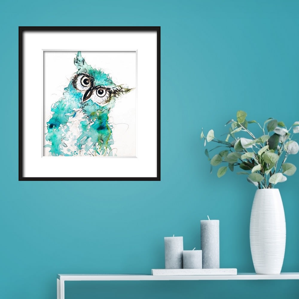 Shabs Beigh, Teal Owl - Original, 2018