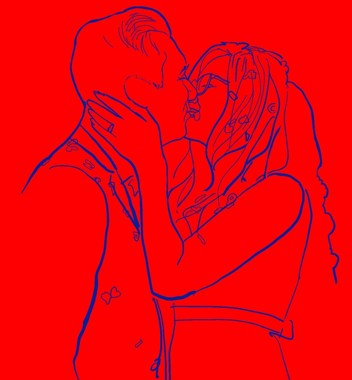 Shabs Beigh, Kissing Couple, 2020