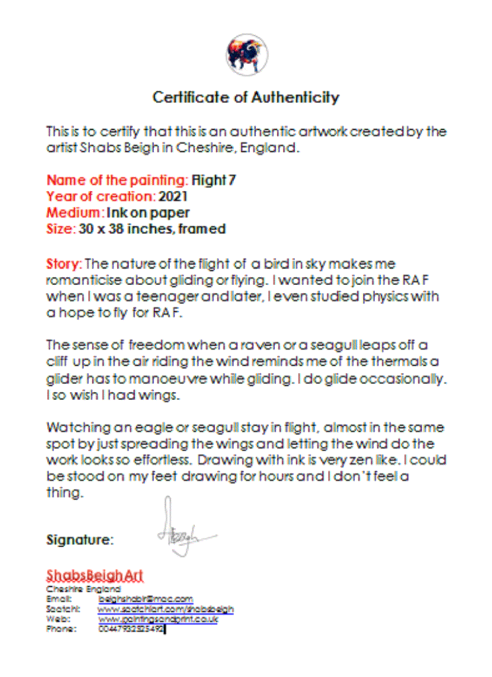 Shabs Beigh, Flight 7, 2021