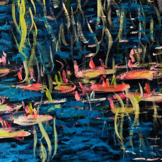 Shabs Beigh, Lilies In Blue 2, 2021