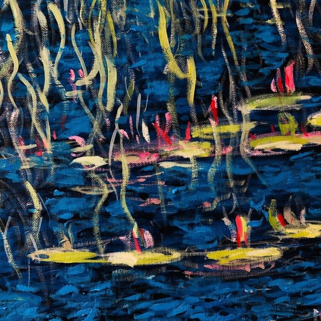 Shabs Beigh, Lilies In Blue 2, 2021