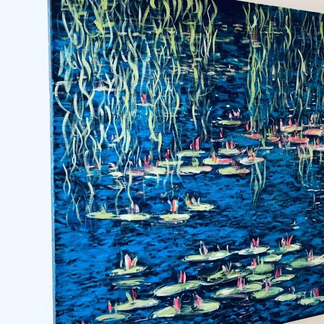 Shabs Beigh, Lilies In Blue 2, 2021