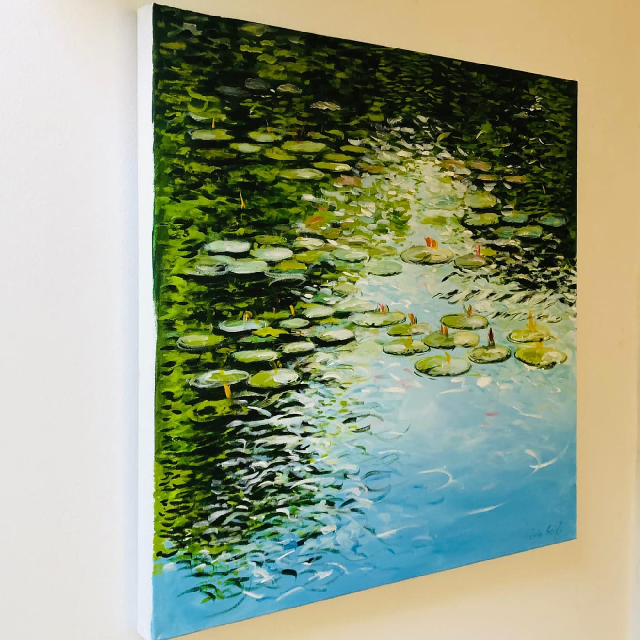 Shabs Beigh, Lilies In Green, 2021