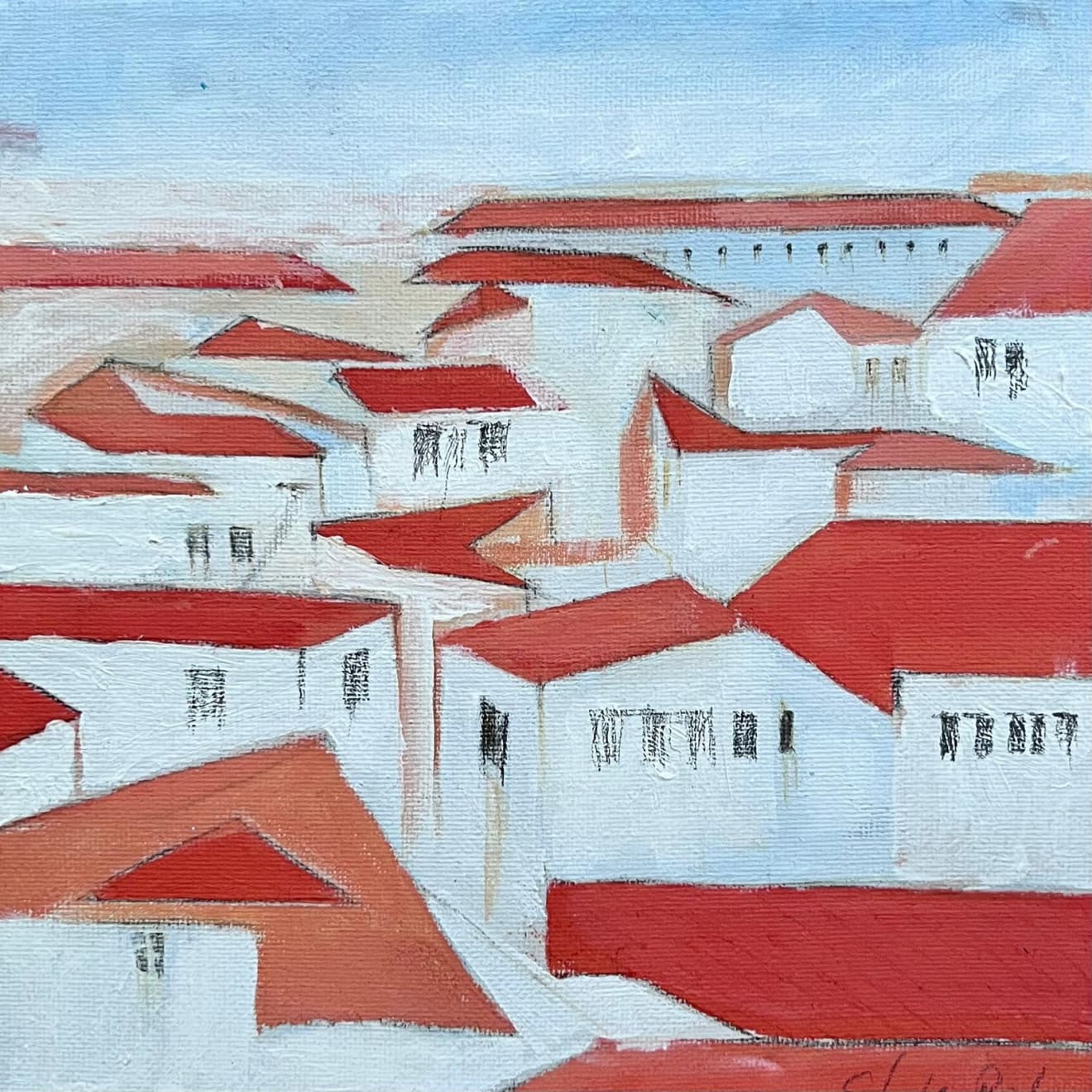 Shabs Beigh, Red Rooftops, 2022