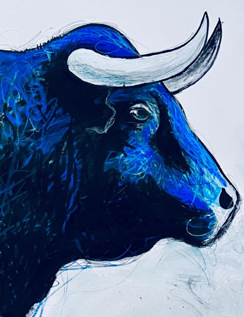 Shabs Beigh, Blue Bull Head 2, 2022