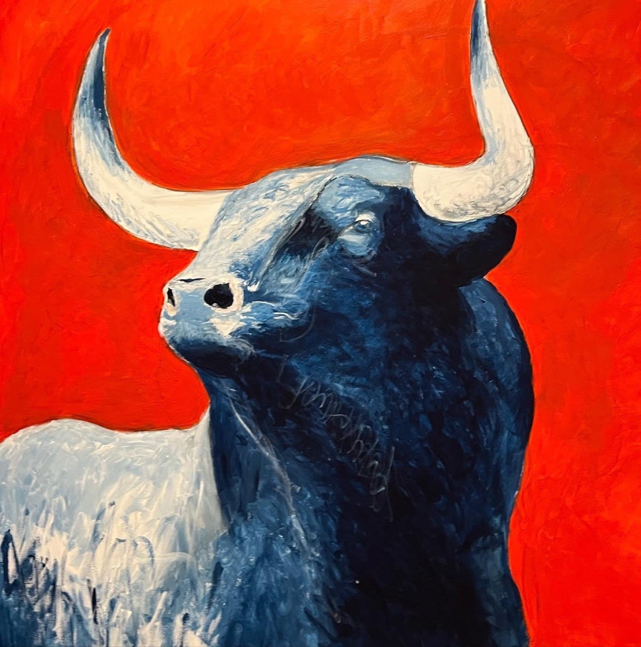 Bull painting hot sale