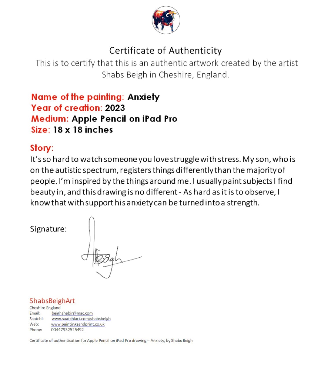 Shabs Beigh, Anxiety, 2023