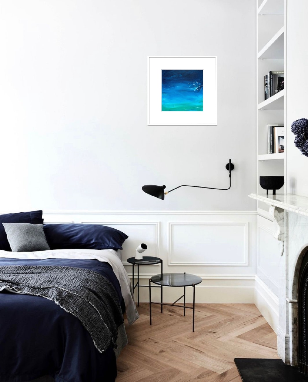 Shabs Beigh, Abstract Seascape With Birds, 2023