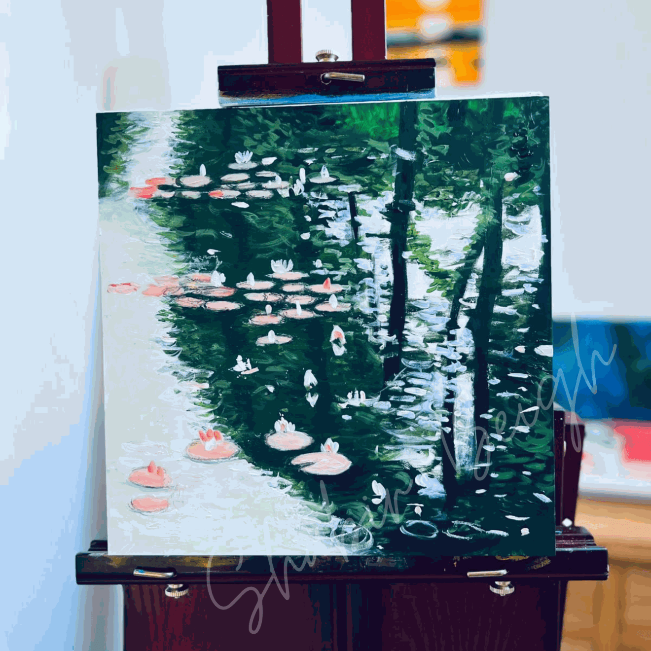 Shabs Beigh, Pink Lilles on the Green (Limited Edition Prints)