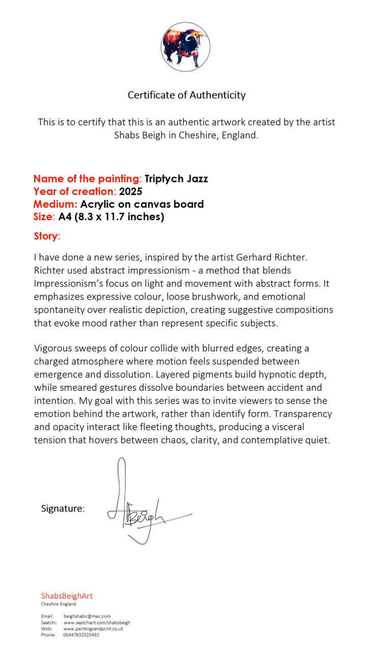 Shabs Beigh, Triptych Jazz , 2025