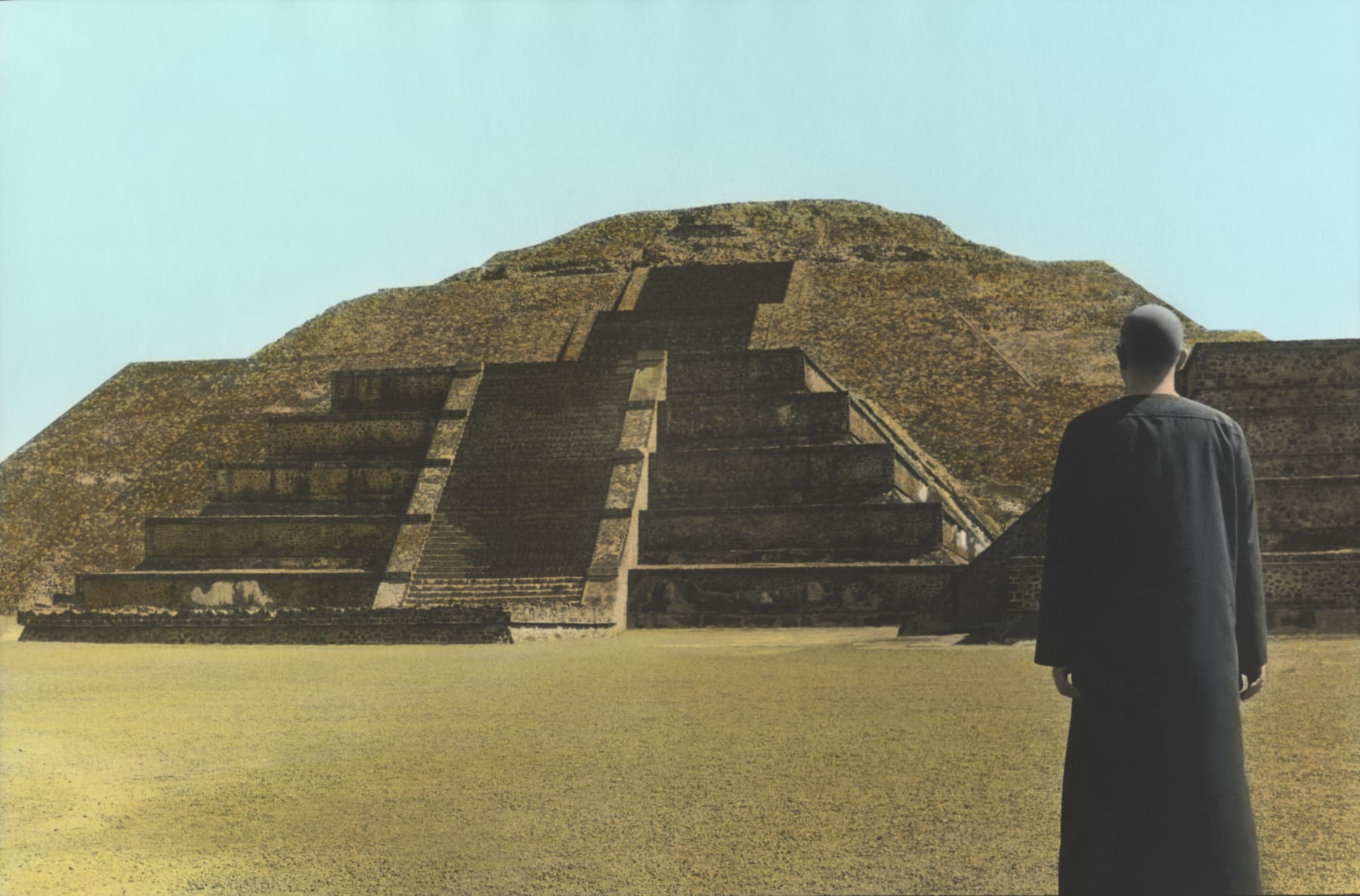 Youssef Nabil, Self-portrait with Pyramid ( II ), Mexico City, 2018