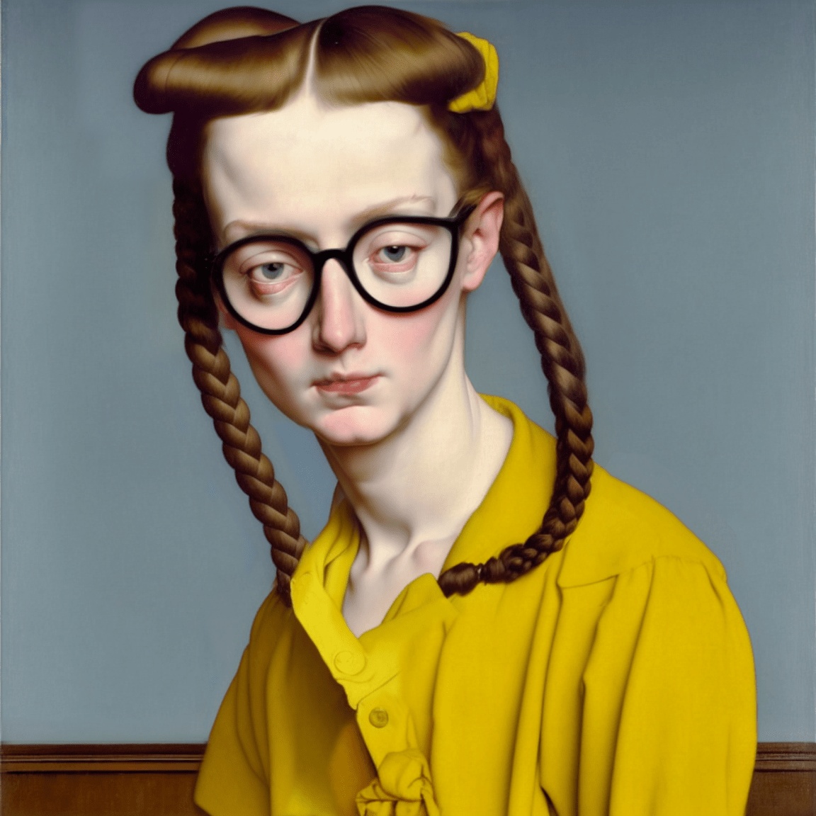 Von Wolfe, Girl with Plaits, 2022