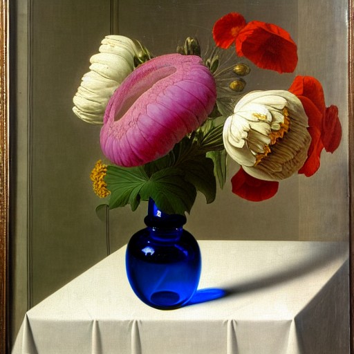 Wolfe von Lenkiewicz, Still Life In A Blue Vase, 2022