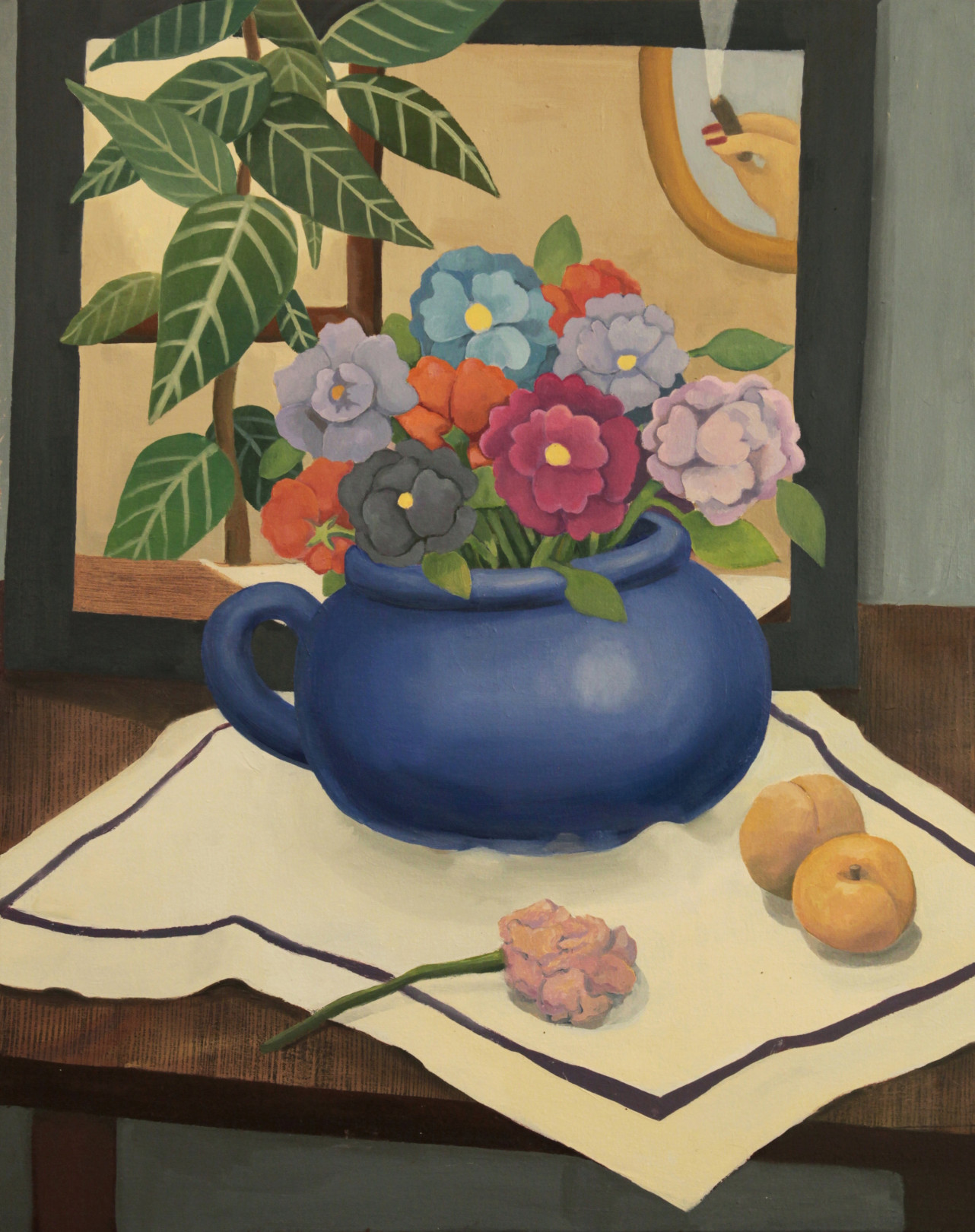 GaHee Park, Still Life with Flowers and Apricots, 2017-2018