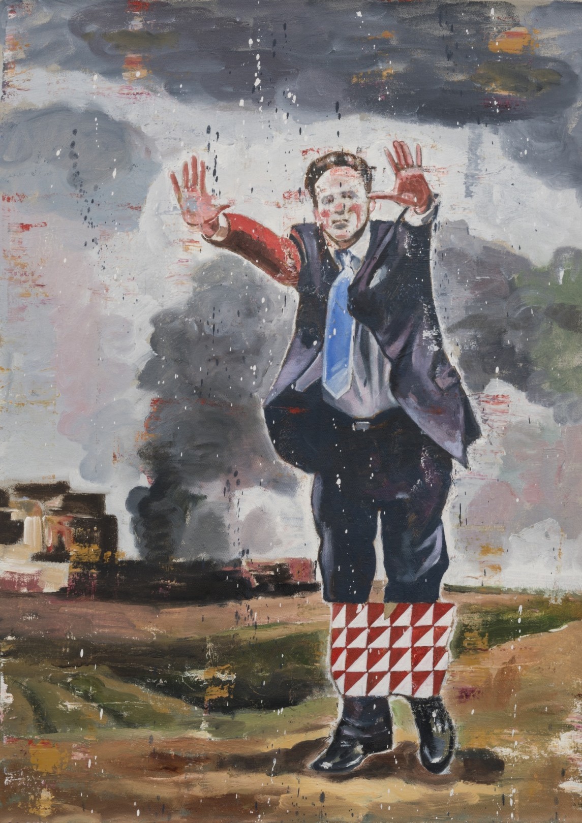 Nicky Nodjoumi Drunken man, 2015 Oil on canvas 71 x 50.8 cm. / 28 x 20 in.