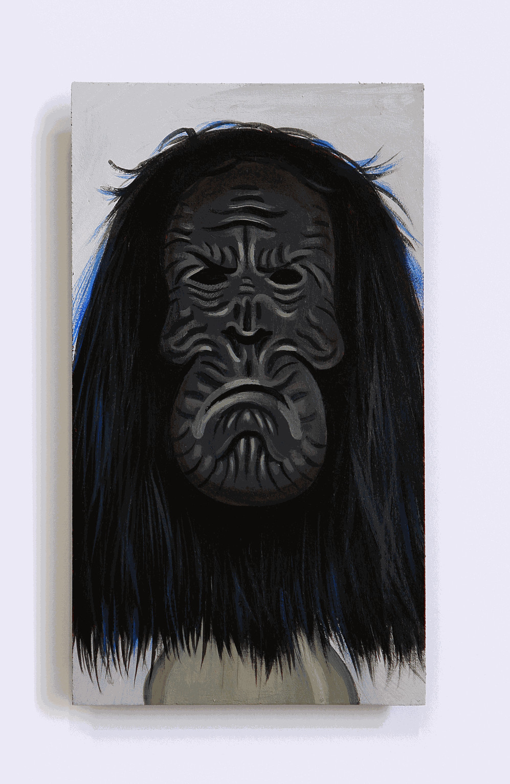 Un Careta de Gorila Triste, 2020 Acrylic on wood approx 16 x 9 cm. / 6.3 x 3.5 in.